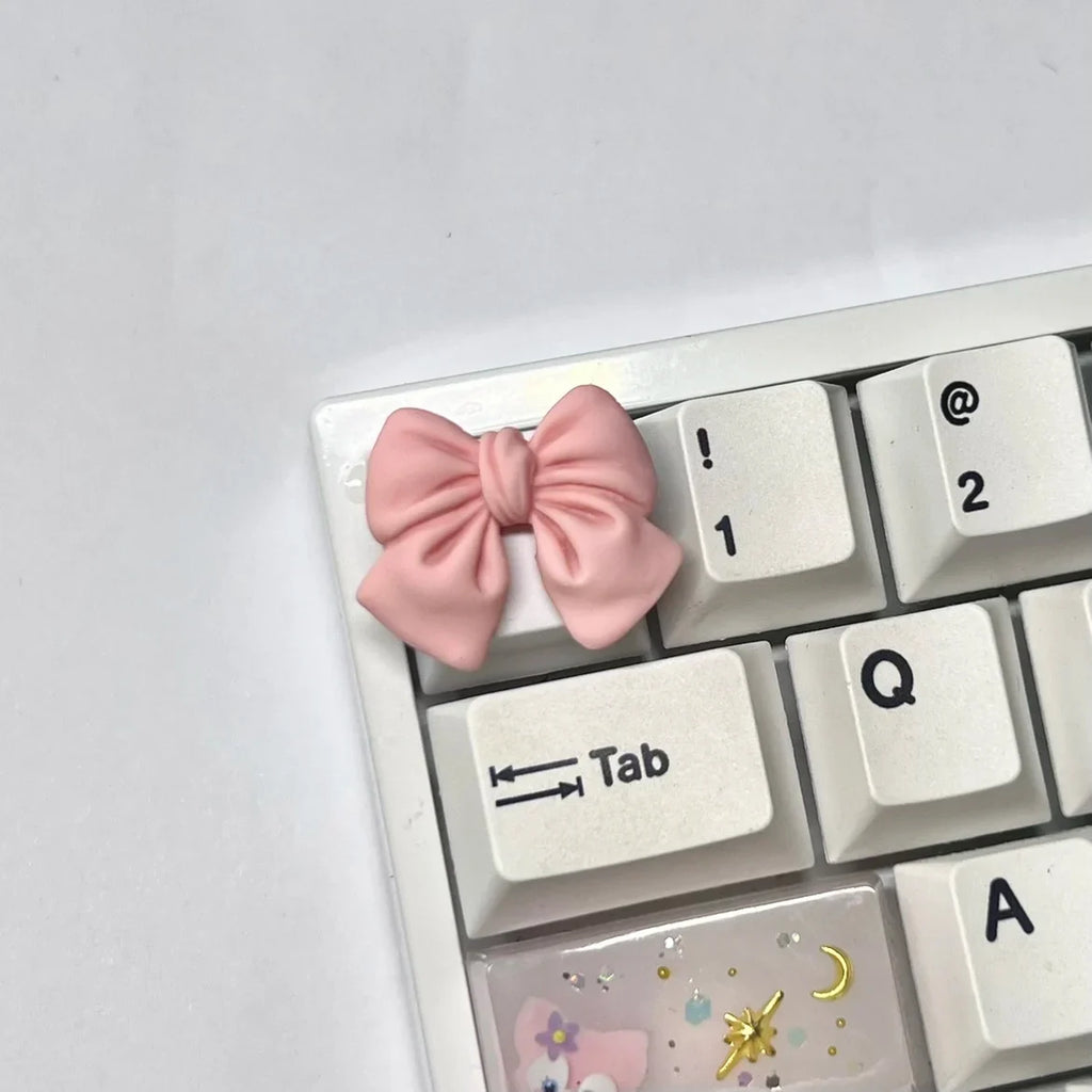 MiFuny Cute Bow Tie Keycap Anime Key Cap OEM R4 Keyboard Cap Custom Kawaii Key Cap for Mechanical Keyboard Accessories Gift