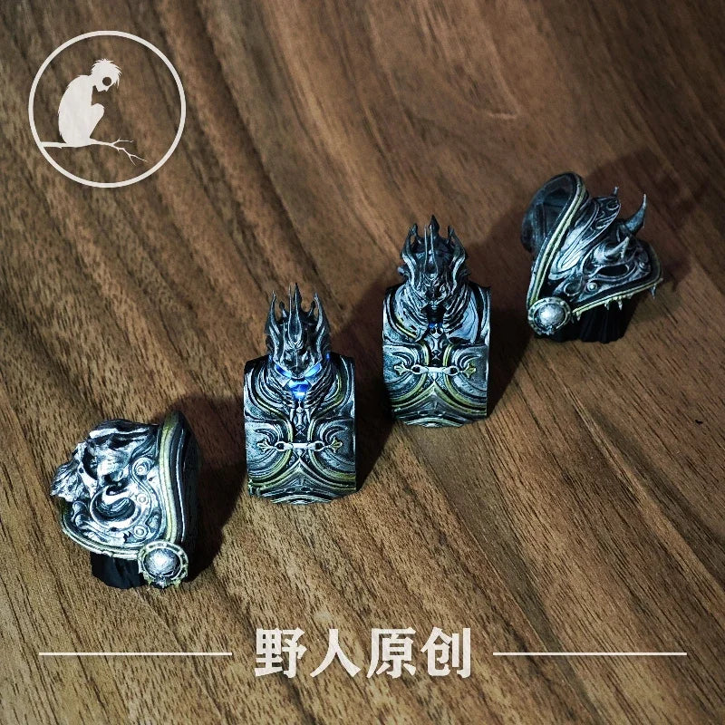 Warcraft Theme Keycap Frostmourne Keycaps Handmade Resin Backlit Key Cap MX Switch Customized Mechanical Keyboard  Accessories