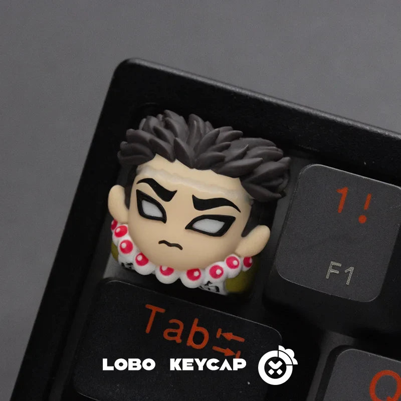 Demon Slayer Mechanical Keyboard Keycap Kamado Tanjirou Agatsuma Zenitsu Hashibira Inosuke Anime Resin Keycaps Custom Gifts