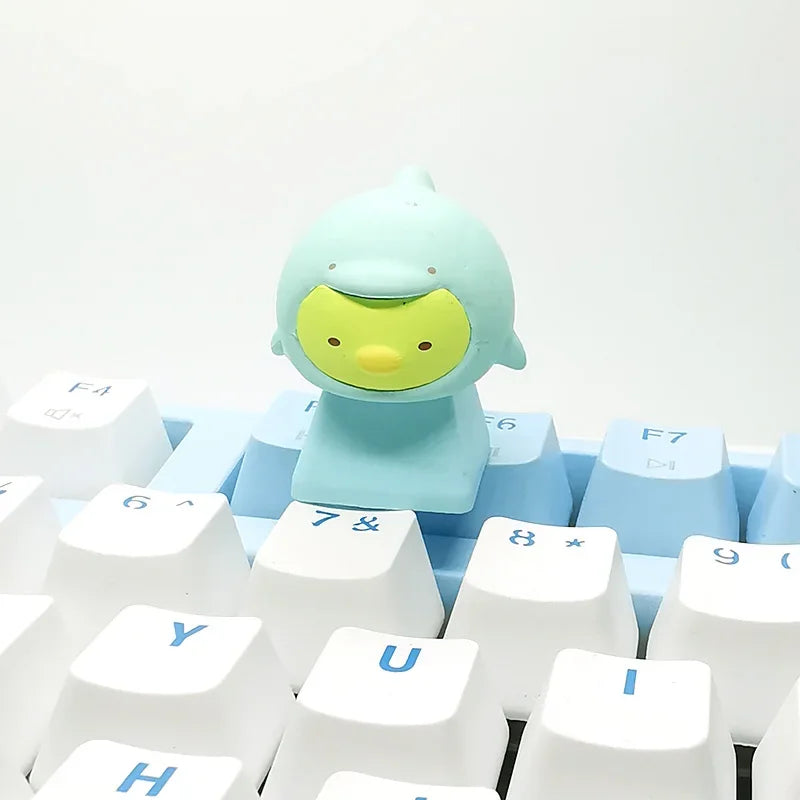 Animal Series Cute Keycap Diy Customized MX Switch Resin ESC Point Keycaps  Mechanical Keyboard Artisan Key Caps Girls Favorites