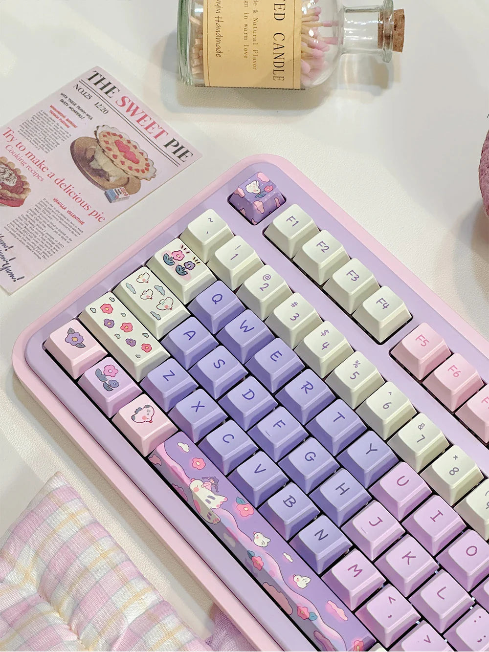95 Keys Cherry Profile PBT Keycaps Love Letter Theme Key Caps for Gaming Mechanical Keyboard 61/64/68/75/84Keys GMK67 AULA F75
