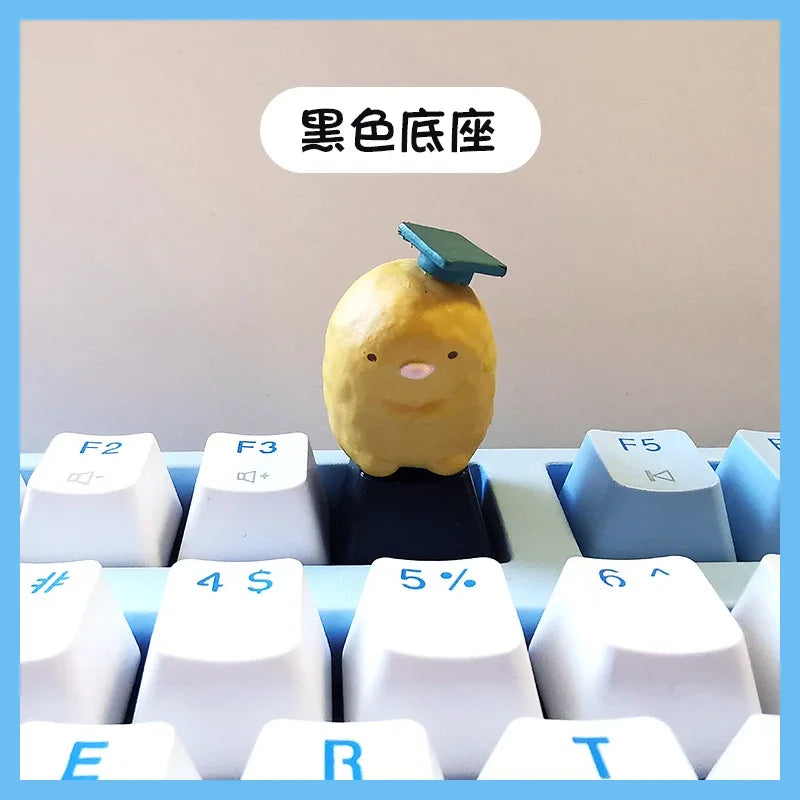 Animal Series Cute Keycap Diy Customized MX Switch Resin ESC Point Keycaps  Mechanical Keyboard Artisan Key Caps Girls Favorites