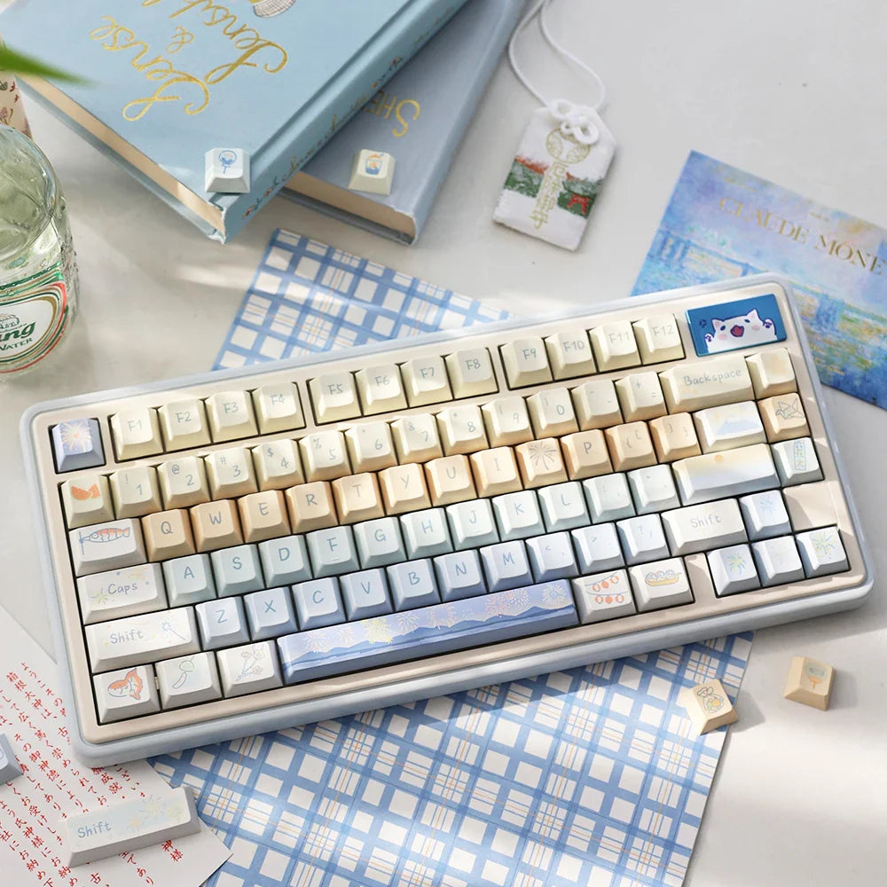 95 Keys Cherry Profile PBT Keycaps Love Letter Theme Key Caps for Gaming Mechanical Keyboard 61/64/68/75/84Keys GMK67 AULA F75