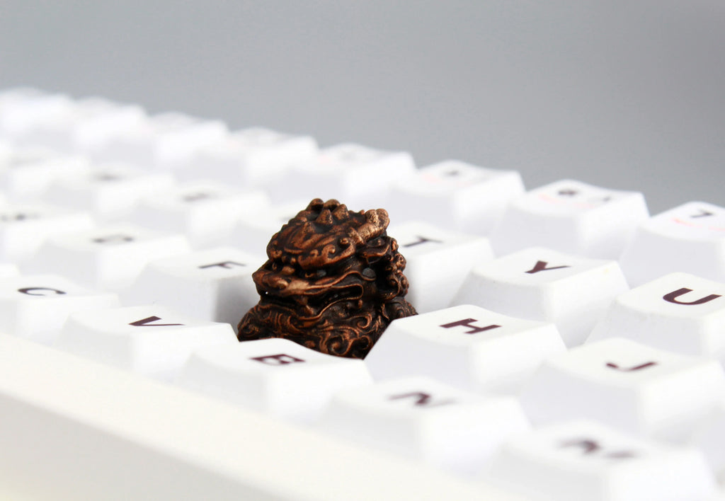 IDeal OEM Resin Keycaps Cherry MX Corss Switch Mechanical Keyboard No Backlit ESC F Zone Keycaps Lion Carved Customize Key Cap
