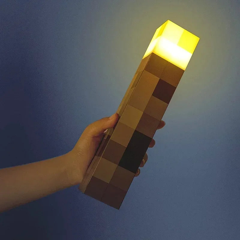 NEW Pixel Game Prop Models Torch and Color-changing Bottle Night Light Plastic Mineral Lamp Ornaments Holiday Party Gifts
