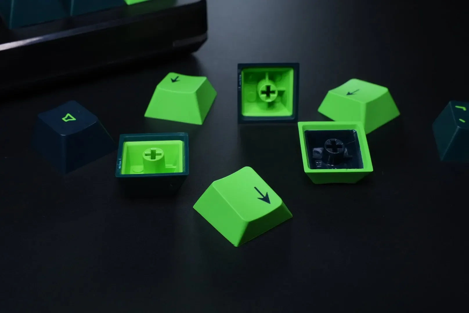 Cherry Profile Double Shot Keycaps 222 Keys ABS Keycaps Transparent PC Keycaps for Gateron MX Switches Mechanical Gamer Keyboard