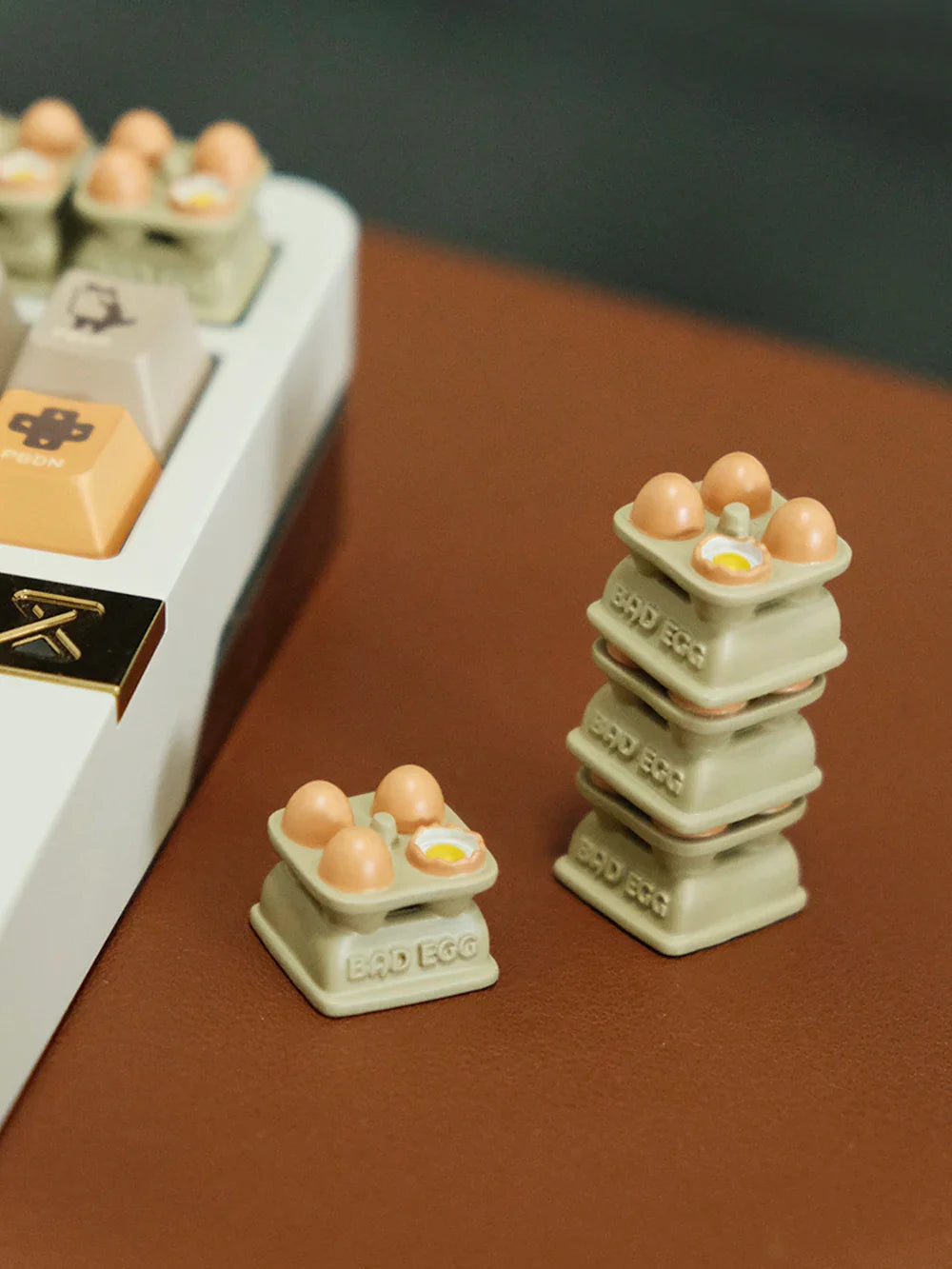 Egg Key Cap Resin 3D Artisan Keycap Cute Original Cartoon Keyboard Caps Custom Keycaps for Mechanical Keyboard Accessories Gift
