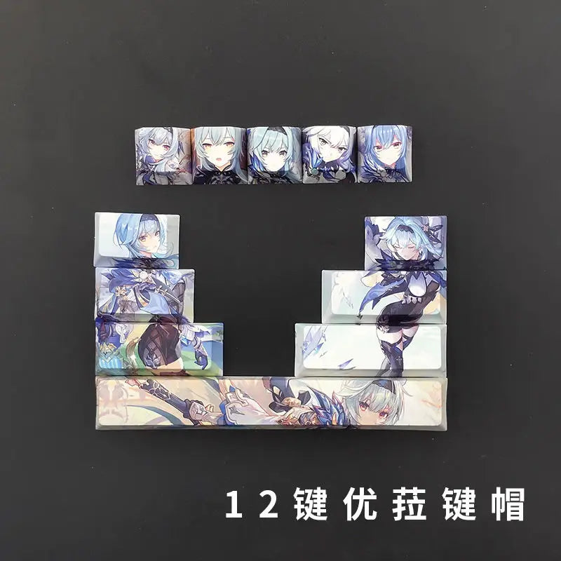 Cartoon Anime Genshin Impact xiao keycap Mechanical keyboard replacement key PBT thermal sublimation original factory height