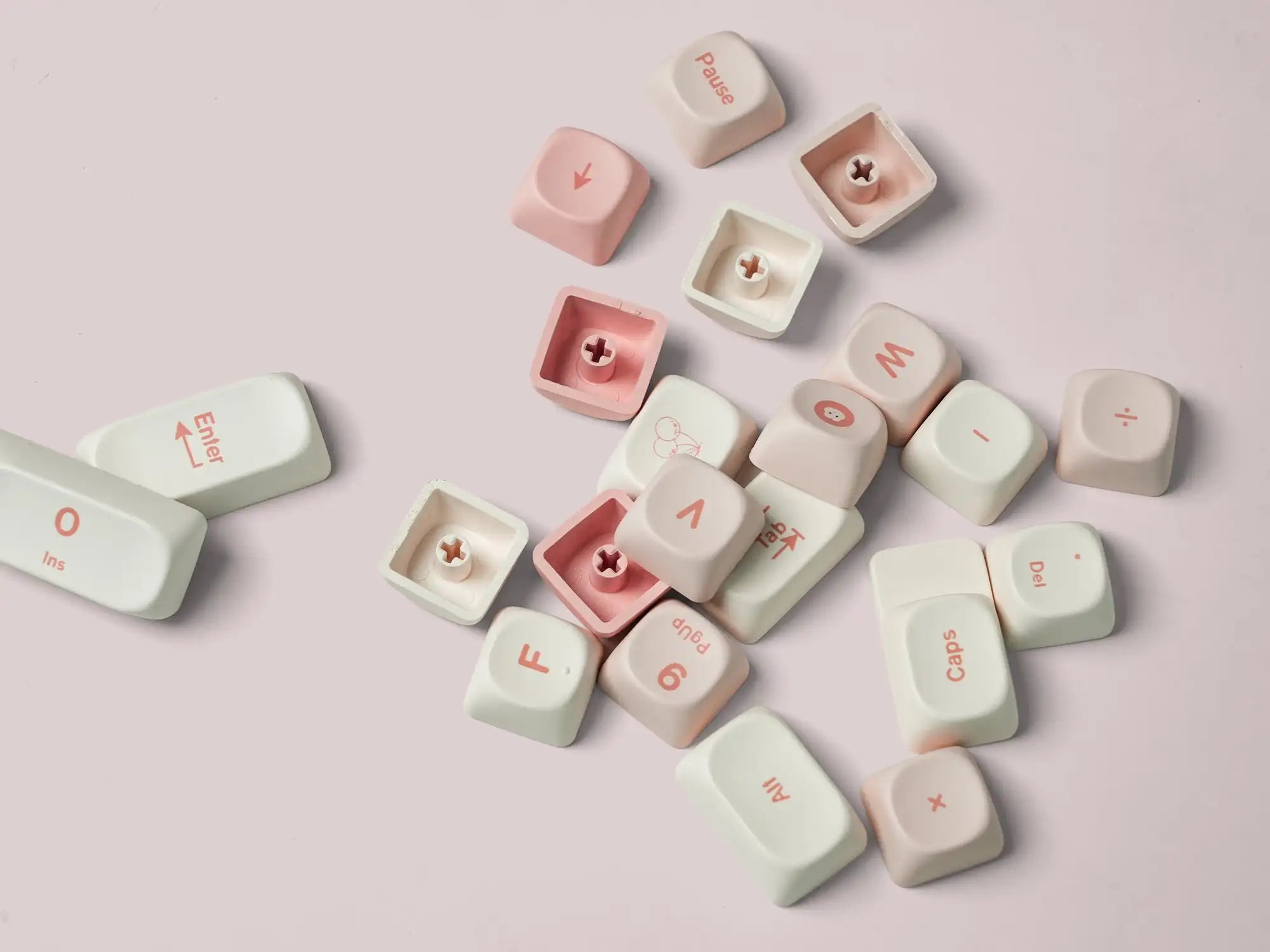 143 Keys Pink Cherry MOA Profile PBT Keycaps Dye Sub Customs  Key caps for 61/87/104 Cherry MX Switch Gaming Mechanical Keyboard