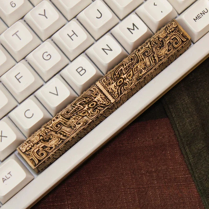 ECHOME Gluttonous Theme SpaceBar 6.25U Resin Artisan Keyboard Cap Original Chinese Culture Custom KeyCap for Mechanical Keyboard