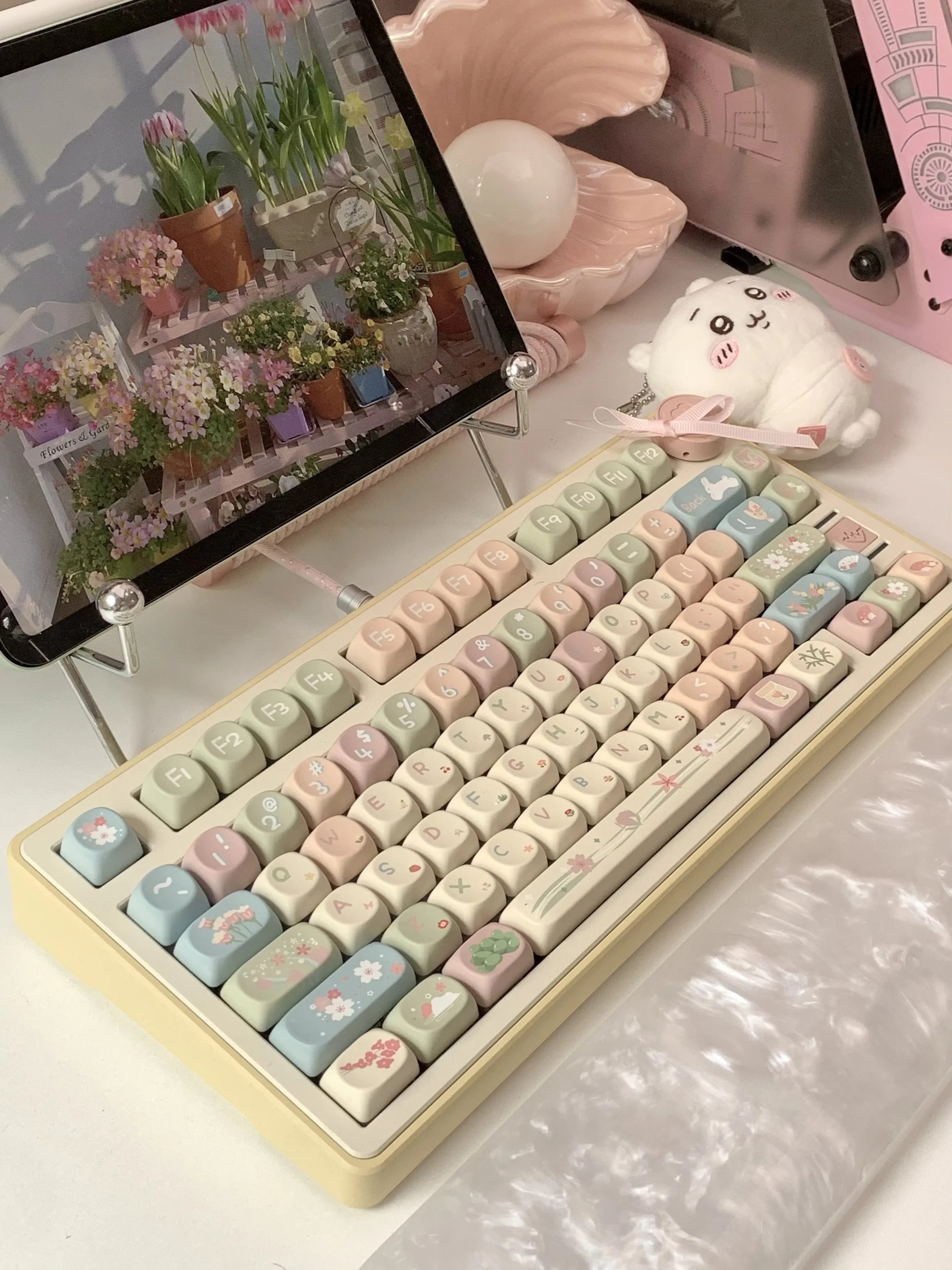 MOA Keycaps Cute Alice Keycaps Cute Keycaps 141 Keys PBT Sublimation Mechanical Keyboard Cap 2.25 U 2.75U