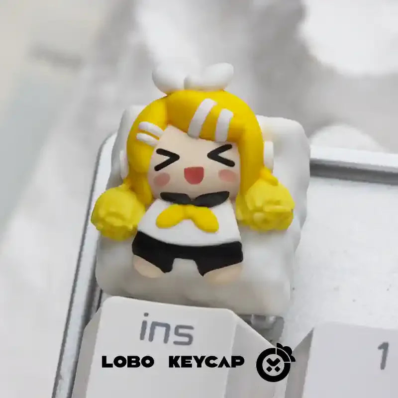 New Vocaloid Miku Animation Theme Keycap 1 Pcs Q Version Personalized Customized Resin Art Gaming Mechanical Keyboard Key Cap
