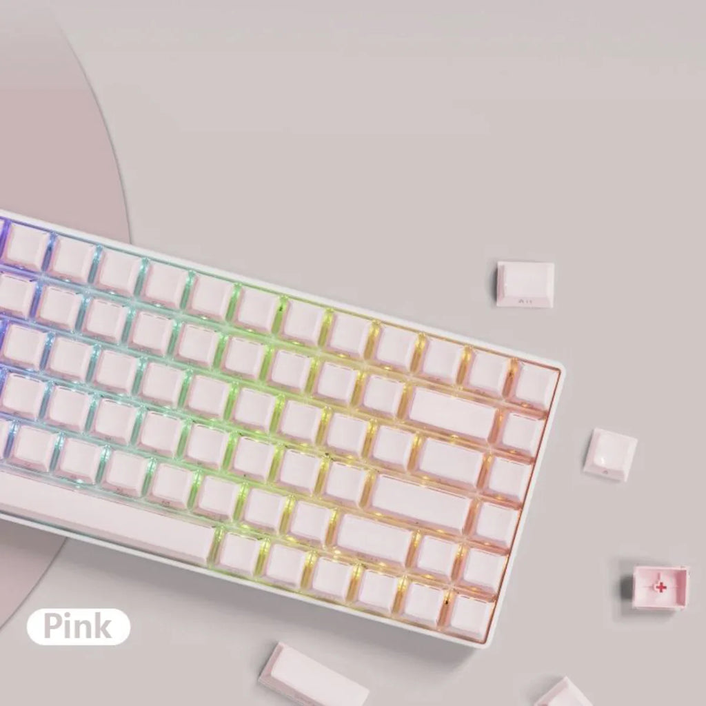 Jelly Crystal Keycaps Side Engraved Pink Blue 113keys Two-tone lnjection Molded DIY Mechanical Keyboard OEM Translucent Keycaps