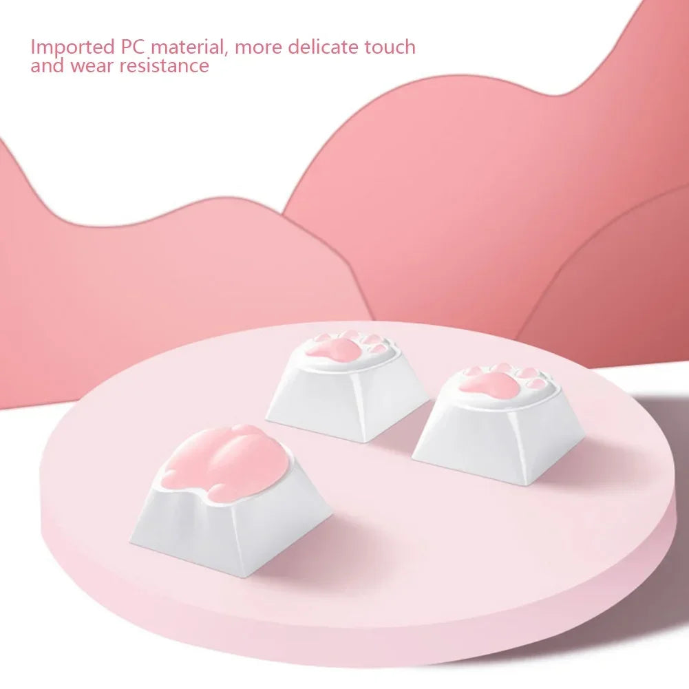 4Pcs 3D Cute Keycaps Replace Soft Cartoon Keycap Keys Anime Custom Key Caps for Cherry MX Gaming Mechanical Keyboard