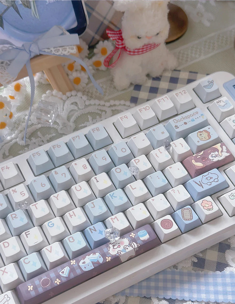 95 Keys Cherry Profile PBT Keycaps Love Letter Theme Key Caps for Gaming Mechanical Keyboard 61/64/68/75/84Keys GMK67 AULA F75