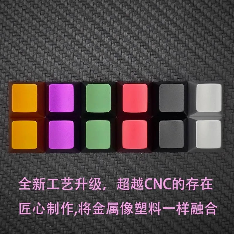 Glass Heart Keycap Custom Point Aluminum Alloy Color Glass Artisan Key Cap Cherry Profile MX Switch Mechanical Keyboard Keycap