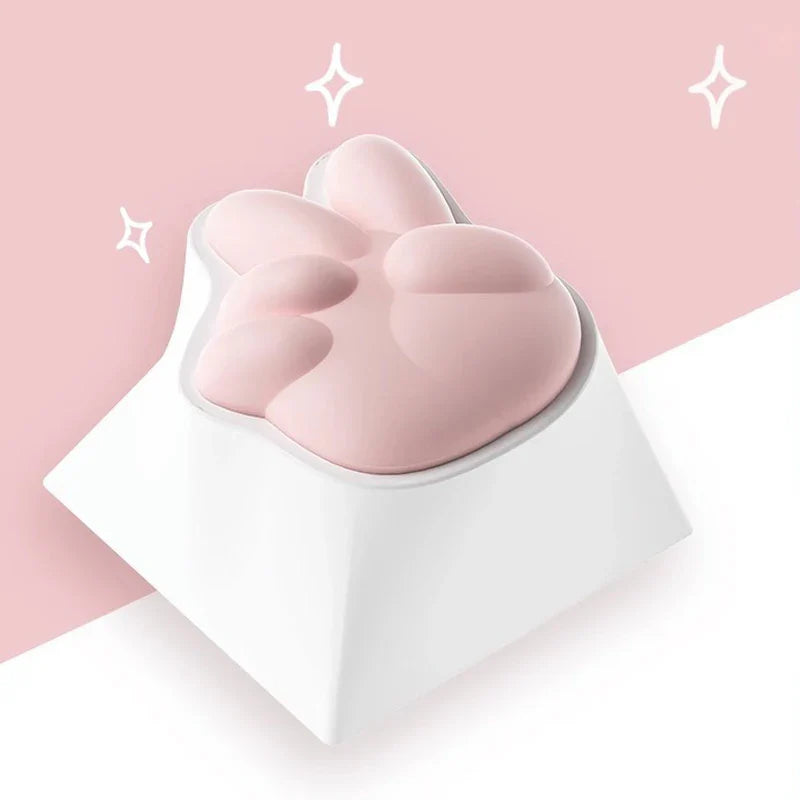 Kawaii Cute Soft Silicone Cat Paws Corgi Buttock OEM ABS Keycap For Mechanical Keyboard Cherry MX Switch