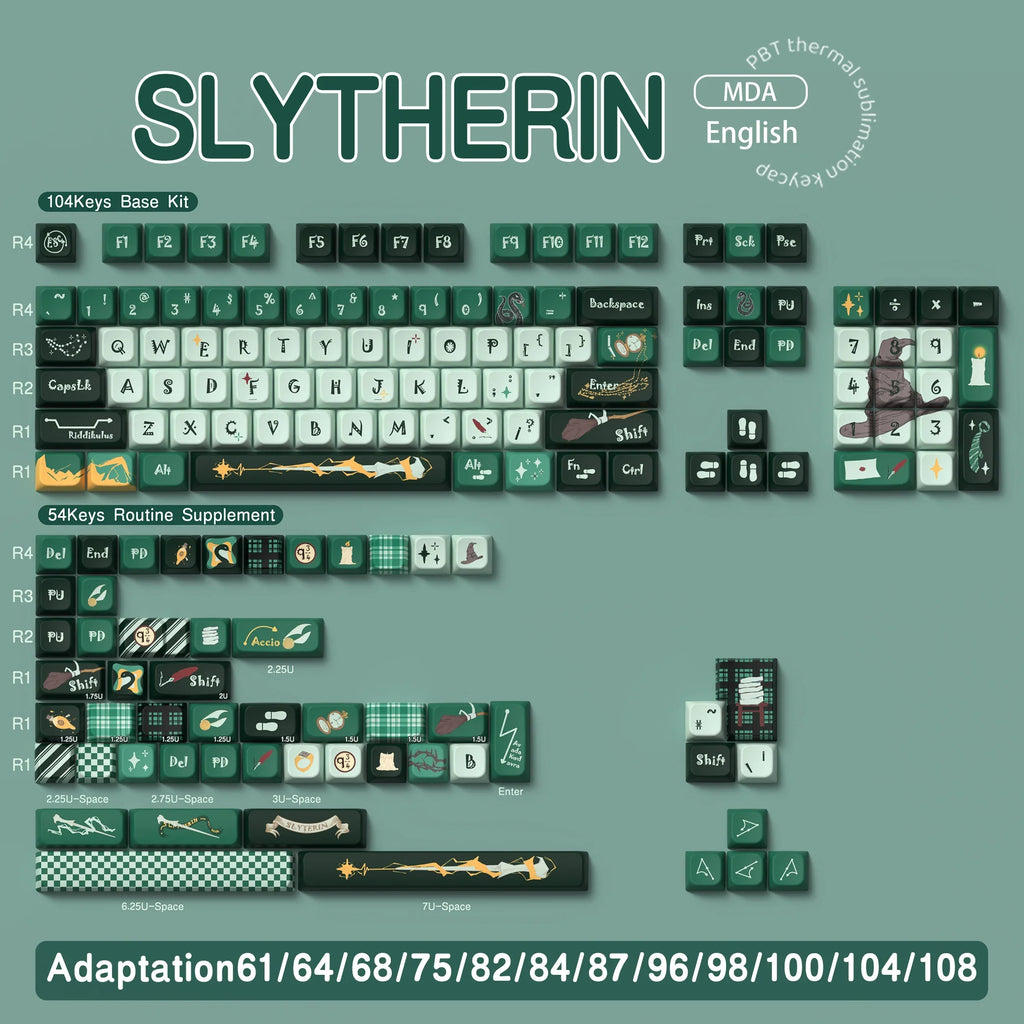 Original Theme Keycaps MDA Profile cute Anime PBT Keycap custom For Mechanical Keyboard with iso layout and 7U space bar