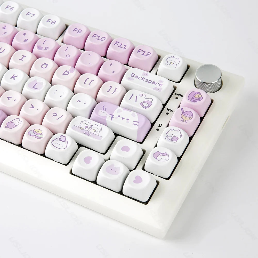 95/132 Keys Cartoon Keycaps PBT Hakimi Dog Cats Keycap MOA Profile Dye Sublimation Keycap For Mechanical Gaming Keyboard