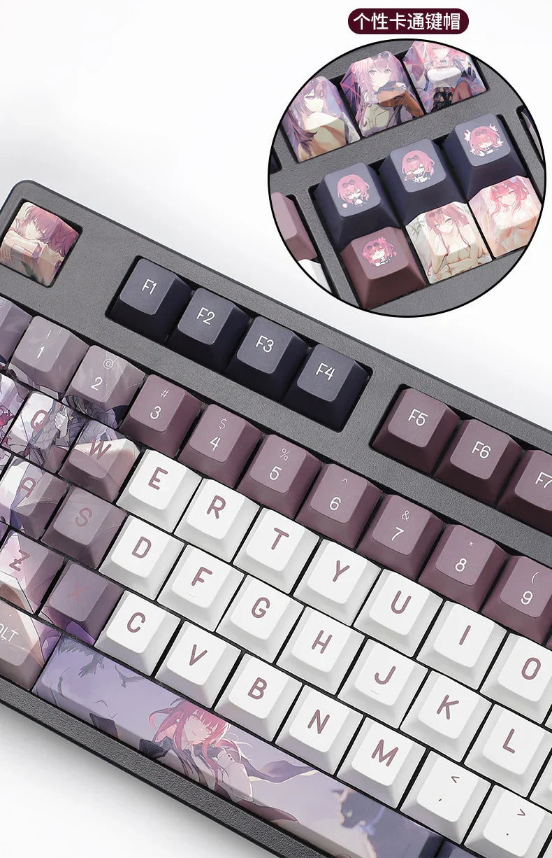 Honkai: Star Rail Anime Artisan Keycap Kafka Cute Cartoon 137key Customized Cherry Profile Keycap PBT Gaming Mechanical Keyboard