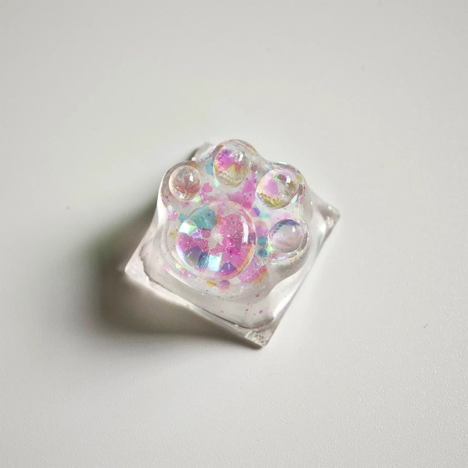 Games Backlit Keycap Cat Paw Cute DIY Key Cap for Mechanical Keyboards Personalized Transparent Crystal Keycap Cherry MX Axis