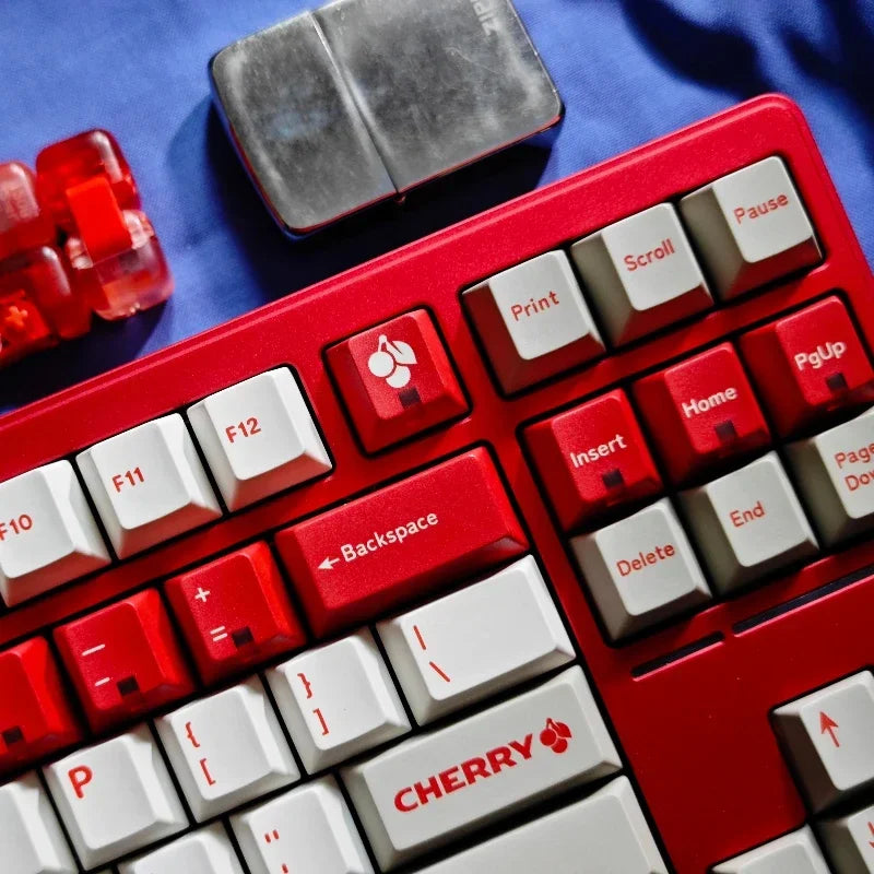 GMK Red Alert Theme Keycaps Cherry Profile PBT Thermal Sublimation Keycap Customized Keycaps Compatible with Mechanical Keyboard