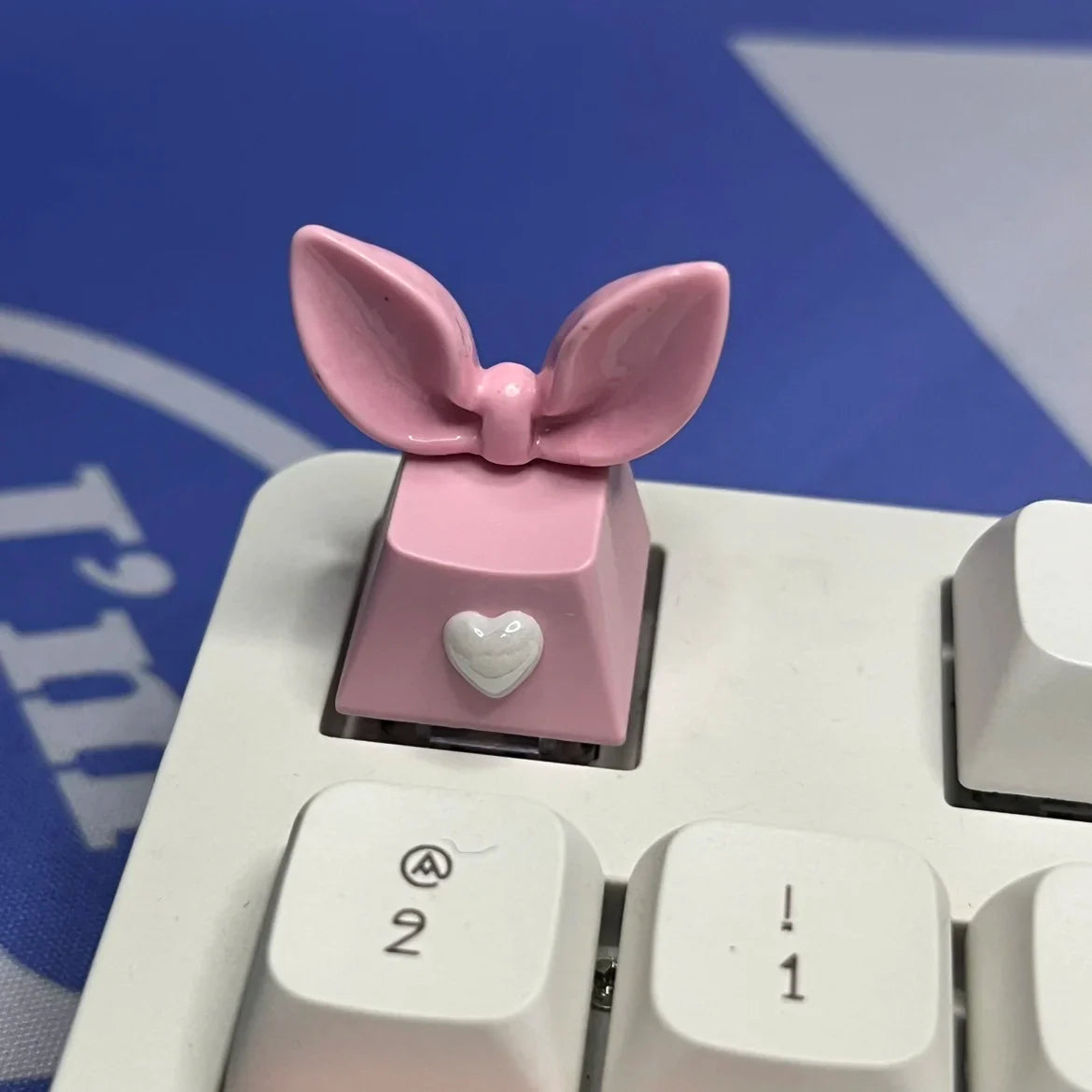 DIY Custom Bow Keycap with Transparent R4 Cross Axis Gaming Pink Mechanical Keyboard Keycaps Keyboard Decoration