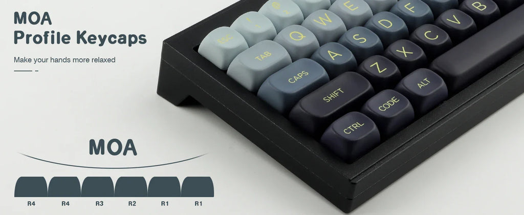 Mountain Range Keycap Set PBT MOA Profile DYE-Sublimation 143 Keys for Mechanical Keyboards
