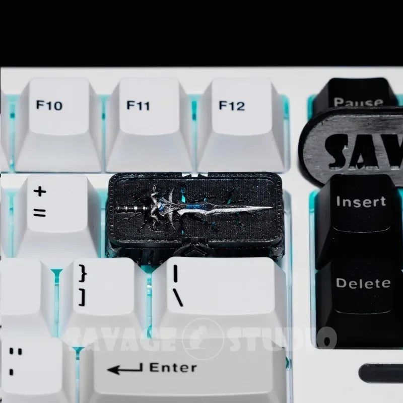 Anime Keycaps World of Warcraft Frostmourne Translucent Artisan Key Caps Mechanical Keyboard Caps Korean Keycap PC Gamer Gifts