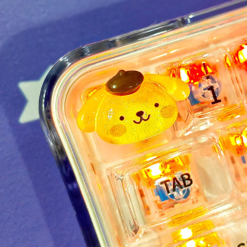 DIY Keycap Cute Cartoon Melody Coolomey Translucent Cross Mechanical Keyboard ESC Base Translucent Keycap
