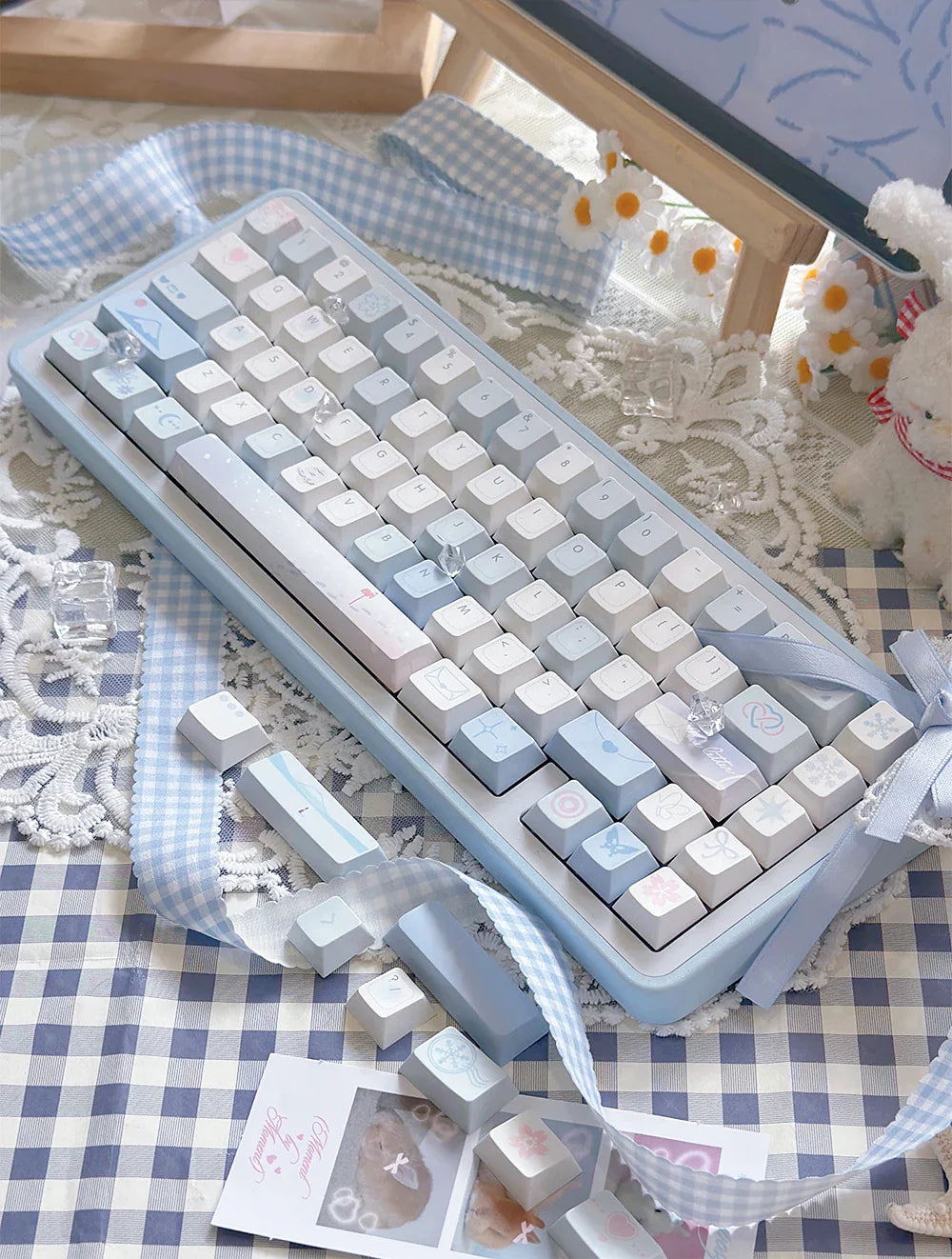 95 Keys Cherry Profile PBT Keycaps Love Letter Theme Key Caps for Gaming Mechanical Keyboard 61/64/68/75/84Keys GMK67 AULA F75