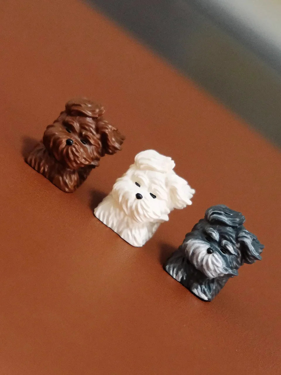 Cute Puppy Keycap Custom Schnauzer Resin Keyboard Cap Cherry MX 1U Handmade Anime Artisan KeyCap for Mechanical Keyboard Gift