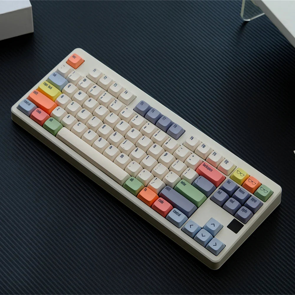 XDA PBT Keycaps Dye Sub Keycap For Mechanical Keyboard Gaming 75% Color Key Caps Wooting Minimalism Retro Custom DIY
