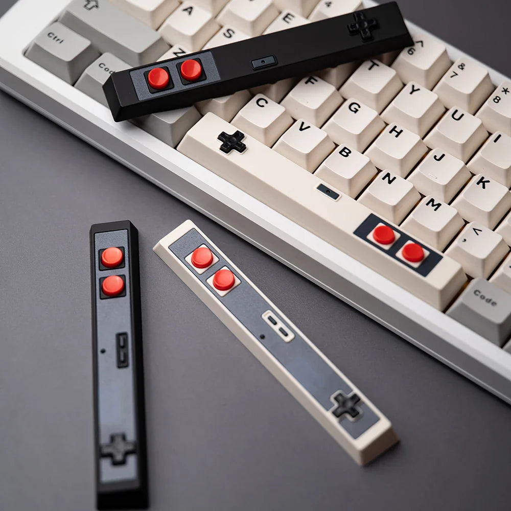 Retro Gamepad Keycap 6.25u spacebar Artisan Keycap ABS Material For MX switches for Gaming Mechanical keyboard Black White