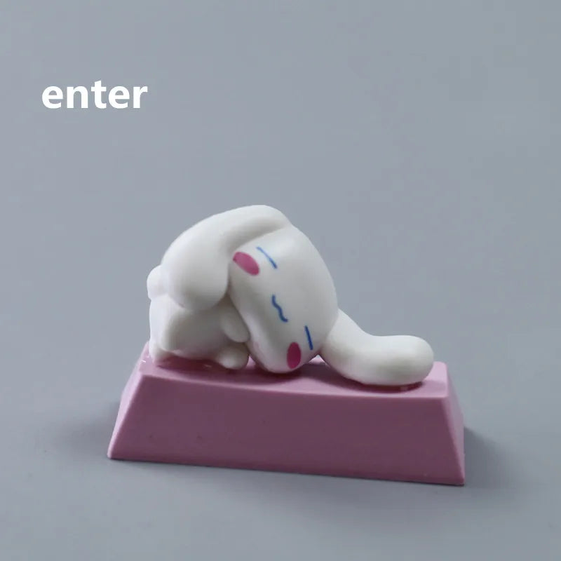 New Sanrio mMechanical 3D Keycap Game Keyboard Accessories Kuromi Melody Cartoon Cute Single Personality Keycap Enter Key