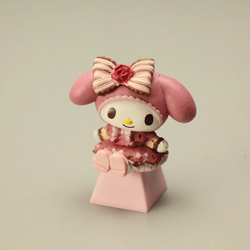 New Sanrio mMechanical 3D Keycap Game Keyboard Accessories Kuromi Melody Cartoon Cute Single Personality Keycap Enter Key