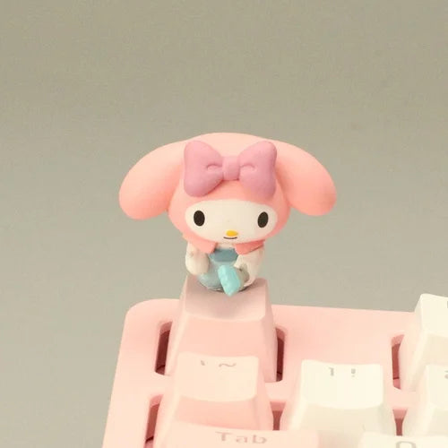 Diy Whitewasher Kitty Personalized Keycap Melody Cute Big Ear Dog R4 Mechanical Keyboard Keycap