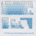 PIIFOX PBT OEM Profile Keycaps 135Keys Heat Sublimation Keycaps Ice Age Seeking Glacier Hand Painted Translucent  Key Caps
