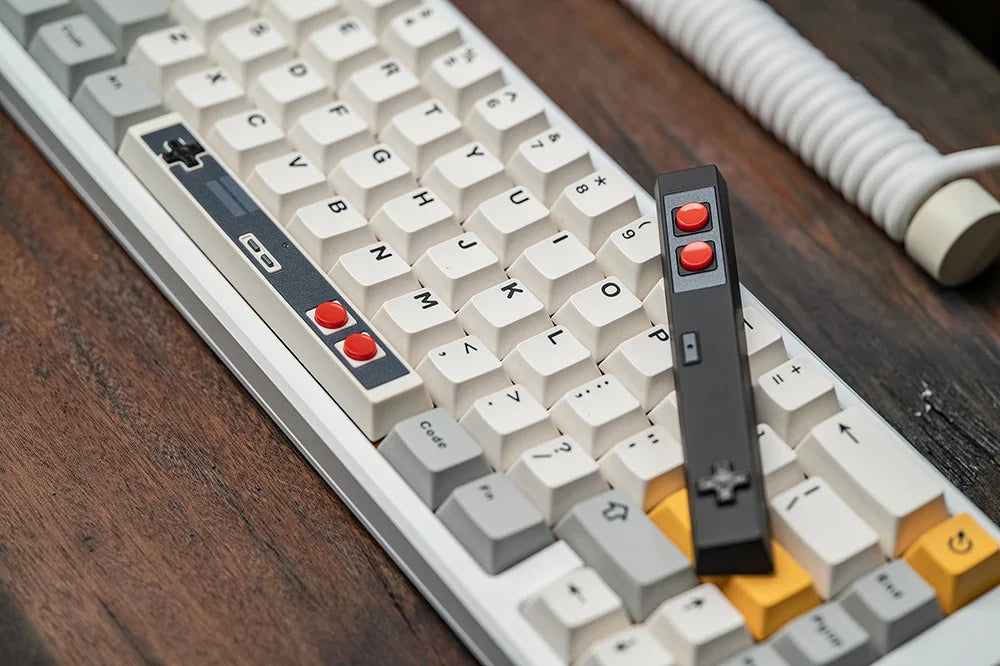Retro Gamepad Keycap 6.25u spacebar Artisan Keycap ABS Material For MX switches for Gaming Mechanical keyboard Black White