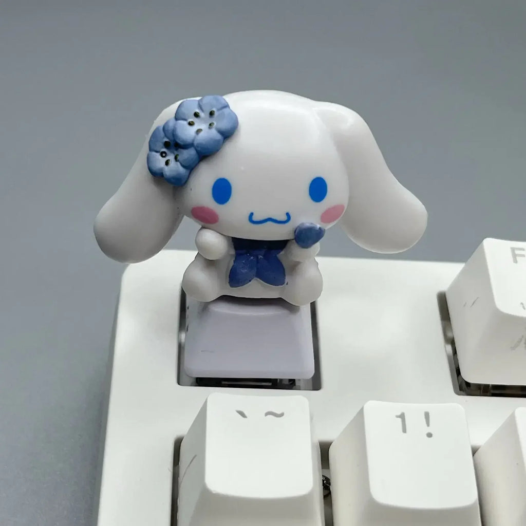 Sanrio Anime Cinnamon Roll DIY Keycap Cute Cartoon Melody Coolomey Translucent Cross Mechanical Keyboard ESC Base Keycap Gift