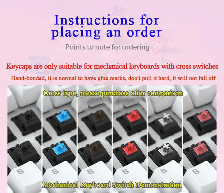 Sanrio Kawaii Cinnamorol Keycaps Mechanical Keyboard Caps Hello Kitty Pochacco Mx Axis Personalized Cartoon Esc Diy Key Cap Game