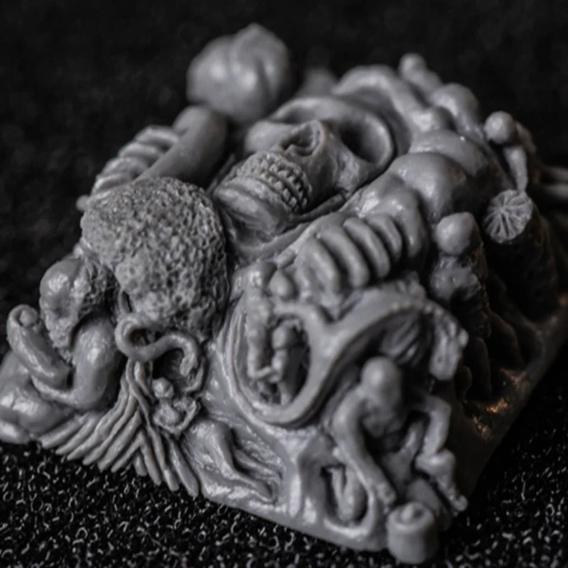 MiFuny Skull Keycaps Originality Personality DIY Resin KeyboardCap Custom Handmade KeyCap for Mechanical Keyboard Accessories