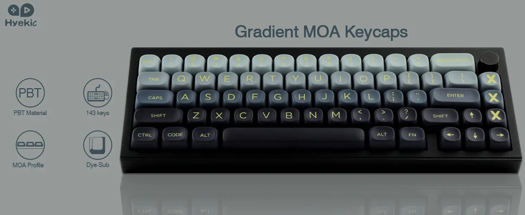 Mountain Range Keycap Set PBT MOA Profile DYE-Sublimation 143 Keys for Mechanical Keyboards