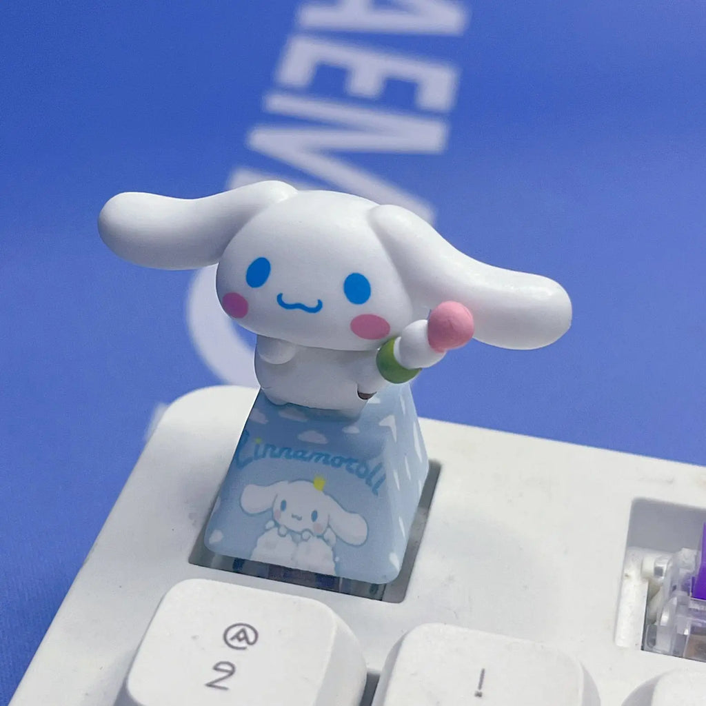 Sanrio Anime Cinnamon Roll DIY Keycap Cute Cartoon Melody Coolomey Translucent Cross Mechanical Keyboard ESC Base Keycap Gift