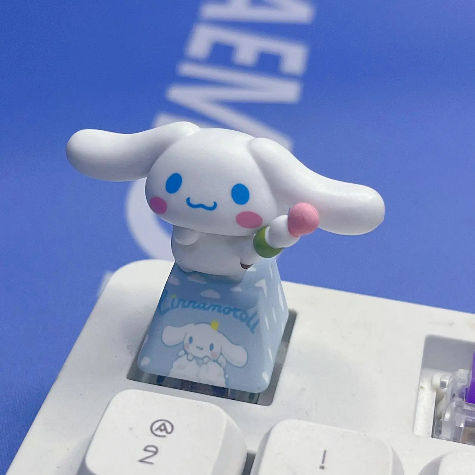 Sanrio Anime Cinnamon Roll DIY Keycap Cute Cartoon Melody Coolomey Translucent Cross Mechanical Keyboard ESC Base Keycap Gift