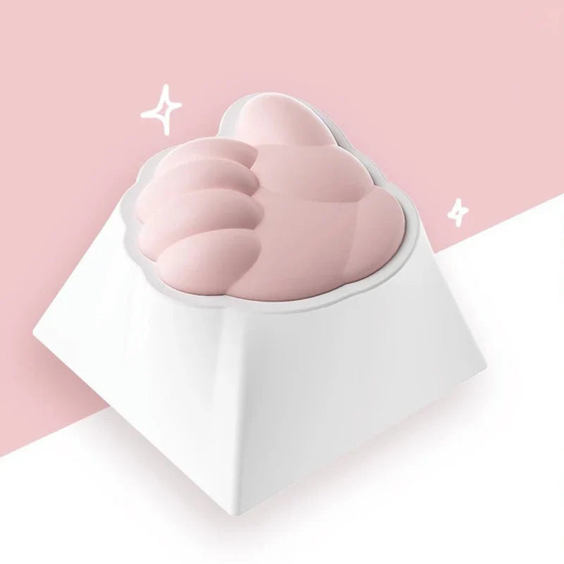 Kawaii Cute Soft Silicone Cat Paws Corgi Buttock OEM ABS Keycap For Mechanical Keyboard Cherry MX Switch