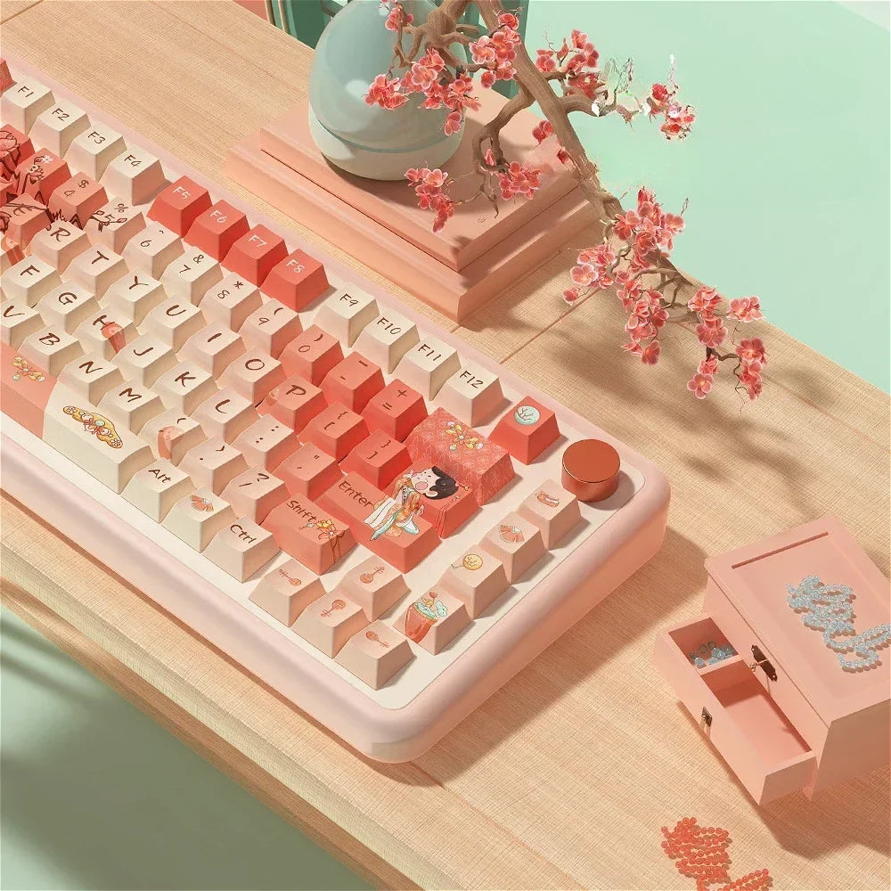 MDA Cartoon Personalized Keycap Set PBT Large Set Creative for MX Switch 60/84/90/104/108 Gaming Mechanical Keyboards