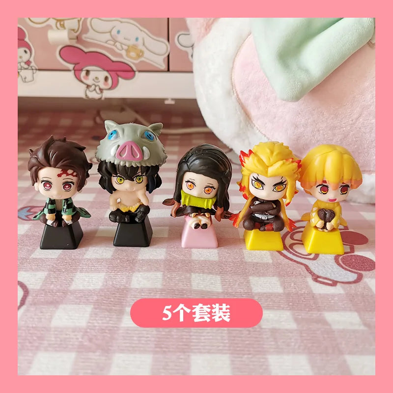 Demon Slayer Custom 3D Keycaps for Mechanical Keyboard - Cute Anime Game Accessories Decoration Gift
