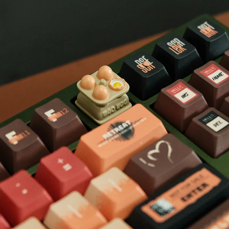 Egg Key Cap Resin 3D Artisan Keycap Cute Original Cartoon Keyboard Caps Custom Keycaps for Mechanical Keyboard Accessories Gift