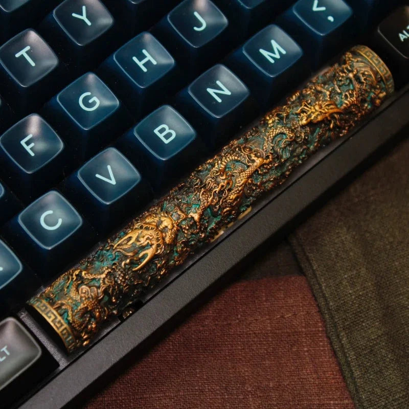 ECHOME Dragon Pillar Space Bar 6.25U Resin Artisan Keyboard Cap Original Chinese Culture Custom KeyCap for Mechanical Keyboard